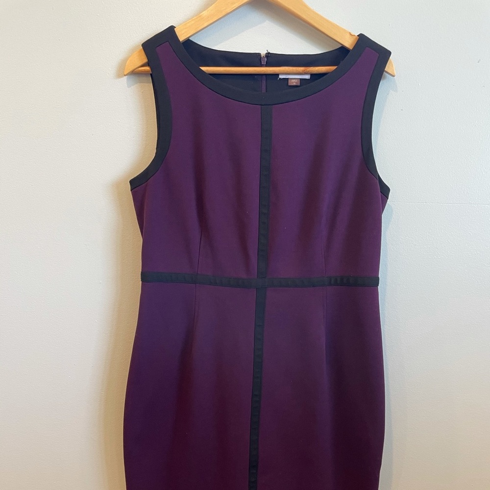Calvin Klein Plum/Black Sleeveless Dress SZ 12